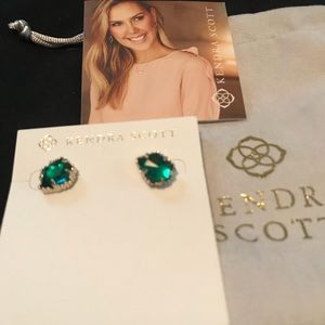 Kendra Scott Tessa emerald stud earring
